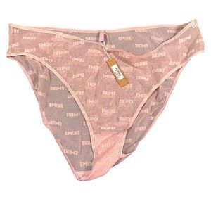 Skims Womens Pink Orchid Logo Sheer Cheeky Underwear NEW Panties Sz 4X